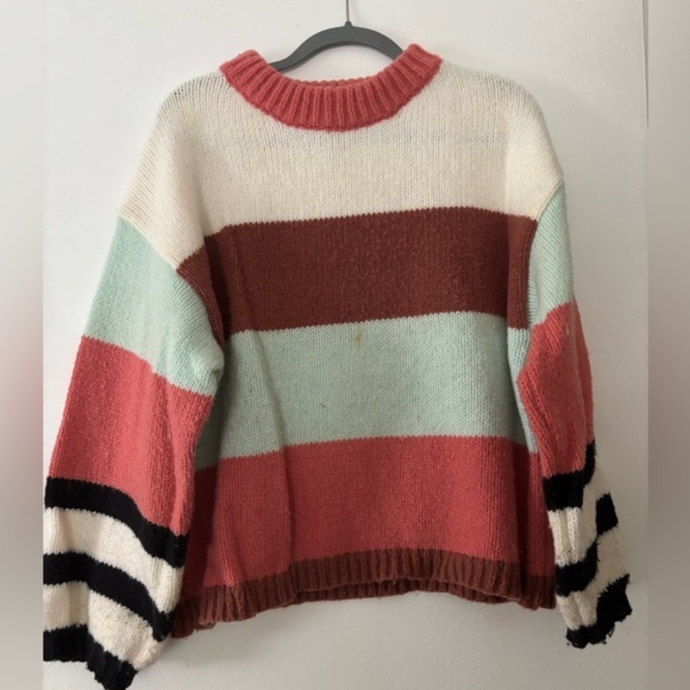 HYFVE BP  Multicolor Striped Baggy Fit Sweater size Large